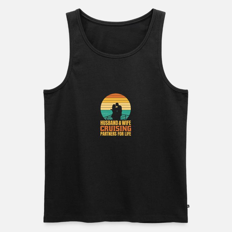 Cruise Couples - Männer Premium Bio Tank Top - Schwarz