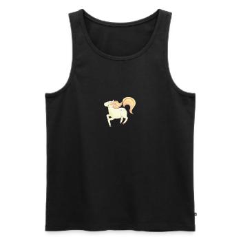 Pony - Männer Premium Bio Tank Top - Schwarz - Vorne - AI Model Male 178 light (178cm)