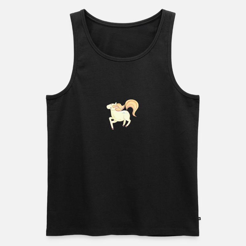 Pony - Männer Premium Bio Tank Top - Schwarz