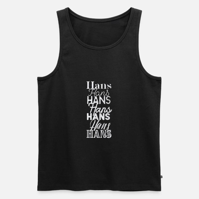 Hans - Männer Premium Bio Tank Top - Schwarz