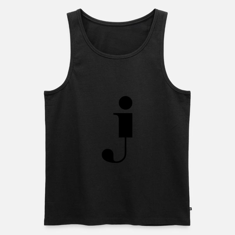 J - Männer Premium Bio Tank Top - Schwarz