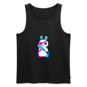 Pastell Gothic - Männer Premium Bio Tank Top - Schwarz - Vorne - AI Model Male 178 light (178cm)