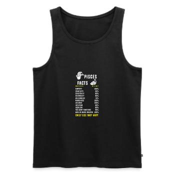 Sternzeichen Fische - Männer Premium Bio Tank Top - Schwarz - Vorne - AI Model Male 178 light (178cm)