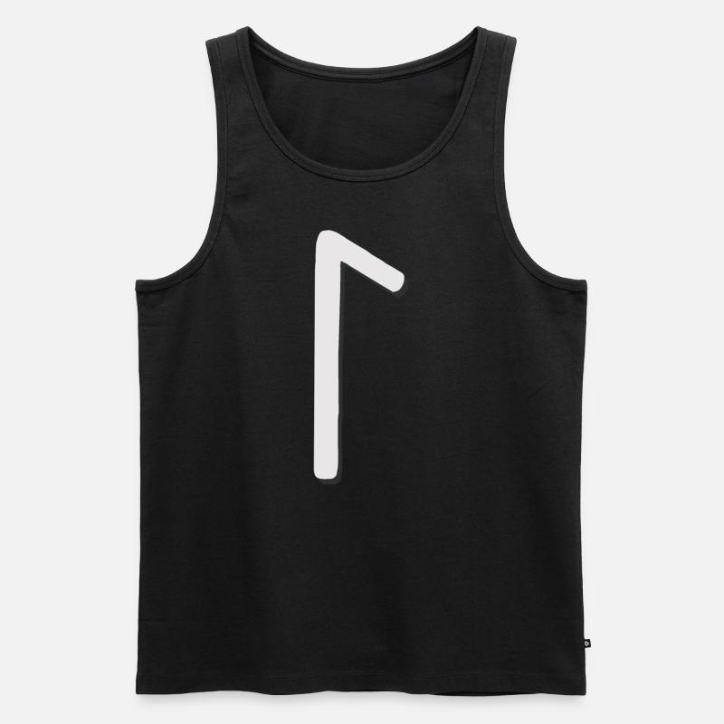 Futhark Runenalphabet Laguz - Männer Premium Bio Tank Top - Schwarz