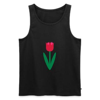 Tulip Plant Drawing Flower Gift Idea Flowers - Men's Premium Organic Tank Top - black - Front - Michal (187cm)