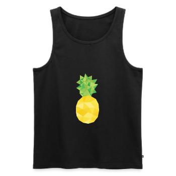 ananas - Débardeur bio Premium Homme - noir - Devant - Michal (187cm)