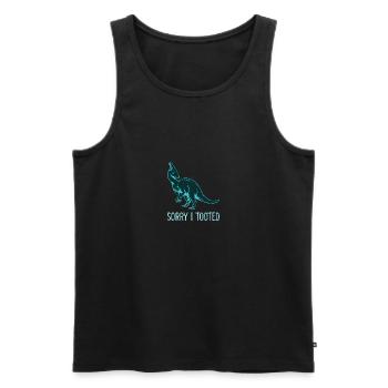 Dinosaure Parasaurolophus Dino Cadeau - Débardeur bio Premium Homme - noir - Devant - Michal (187cm)