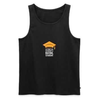 BWL Student Abschluss Bachelor Geschenk - Männer Premium Bio Tank Top - Schwarz - Vorne - AI Model Male 178 light (178cm)