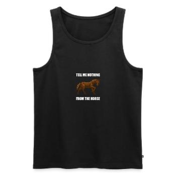 Denglish ne me dit rien du cheval - Débardeur bio Premium Homme - noir - Devant - Michal (187cm)