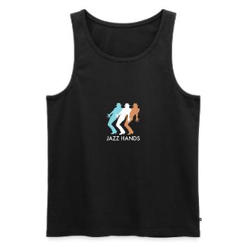 Jazz Hands Chorégraphe de danse jazz - Débardeur bio Premium Homme - noir - Devant - AI Model Male 178 light (178cm)