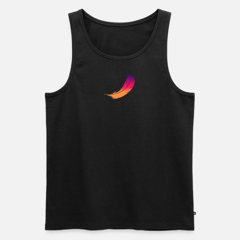 Feather Feeling #6 - Männer Premium Bio Tank Top - Schwarz