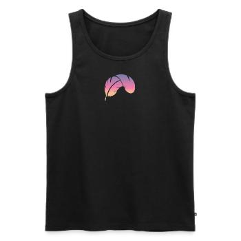 Feather Feeling #3 - Männer Premium Bio Tank Top - Schwarz - Vorne - Michal (187cm)