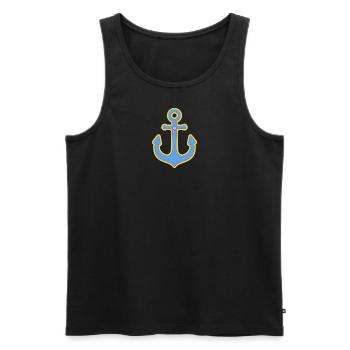 Anker - Männer Premium Bio Tank Top - Schwarz - Vorne - Michal (187cm)