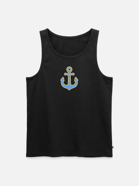 Anker - Männer Premium Bio Tank Top - Schwarz