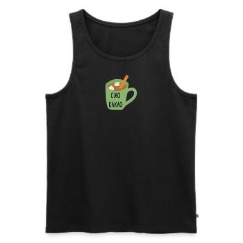 Ciao Kakao Tasse - Männer Premium Bio Tank Top - Schwarz - Vorne - Michal (187cm)