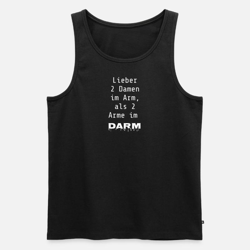 2 Arme - Männer Premium Bio Tank Top - Schwarz
