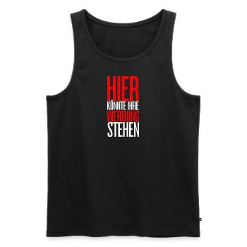 This is where your advertising could be! - Men's Premium Organic Tank Top - black - Front - AI Model Male 178 light (178cm)