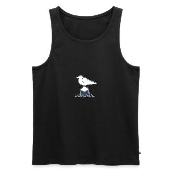 Maritimi Seagull - Men's Premium Organic Tank Top - black - Front - Michal (187cm)