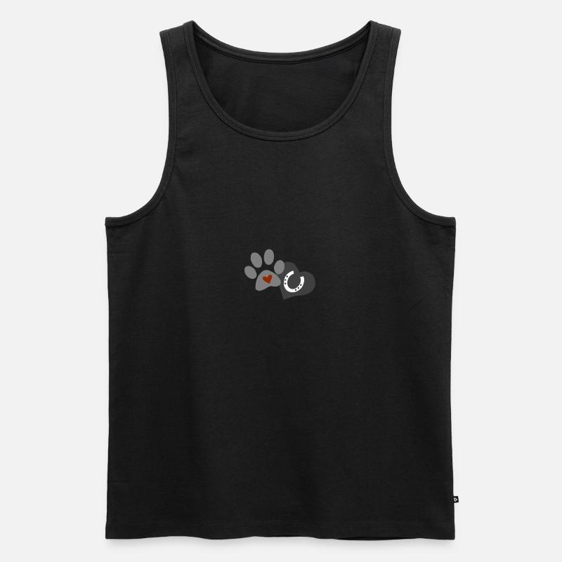 Paws and hoofprints - Männer Premium Bio Tank Top - Schwarz