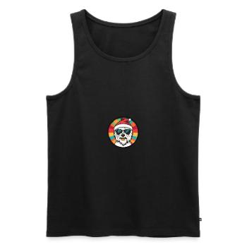 West Highland Terrier Hund Weihnachten Cool - Männer Premium Bio Tank Top - Schwarz - Vorne - Michal (187cm)