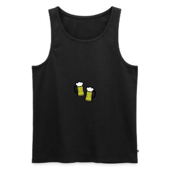 Beer Beer Mug Symbol Drinking Beer Glass - Men's Premium Organic Tank Top - black - Front - Michal (187cm)