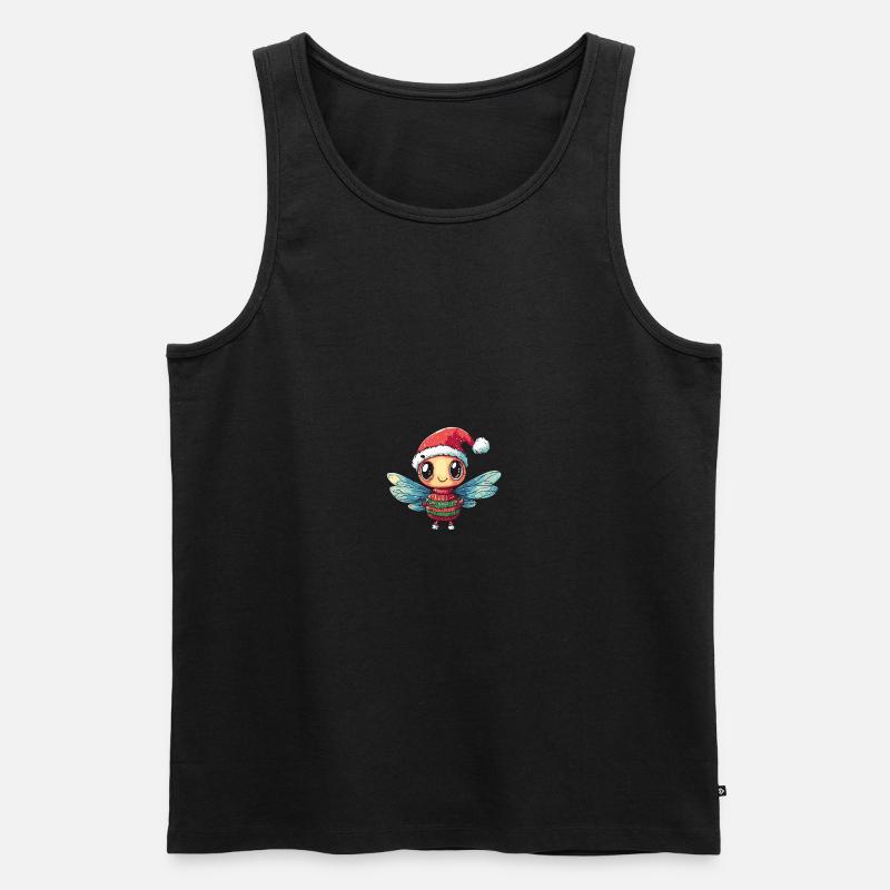 Libelle Weihnachten Comic - Männer Premium Bio Tank Top - undefined