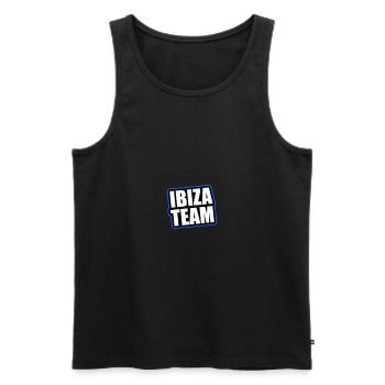 Ibiza Team Travel Holidays - Men's Premium Organic Tank Top - black - Front - Michal (187cm)