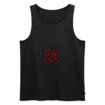 23 Number Years Jersey - Men's Premium Organic Tank Top - black - Front - Michal (187cm)