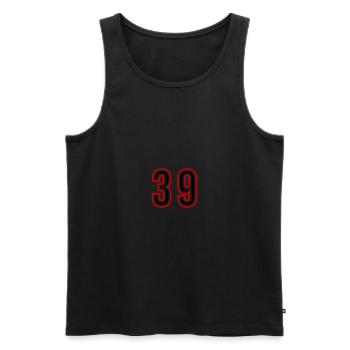 39 Number Years Jersey - Men's Premium Organic Tank Top - black - Front - Michal (187cm)