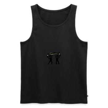 Enterrement de vie de garçon Beer Stick Figure - Débardeur bio Premium Homme - noir - Devant - Michal (187cm)