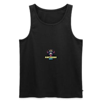Amsterdam 2024 Affe - Männer Premium Bio Tank Top - Schwarz - Vorne - Michal (187cm)