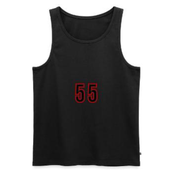 Maillot 55 Années Chiffres - Débardeur bio Premium Homme - noir - Devant - Michal (187cm)
