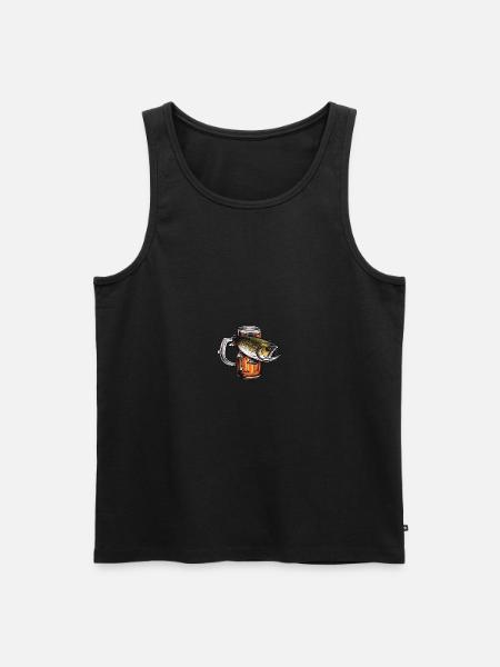 Angeln Fischen Bier - Männer Premium Bio Tank Top -
