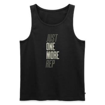 ONE MORE - Männer Premium Bio Tank Top - Schwarz - Vorne - AI Model Male 178 light (178cm)