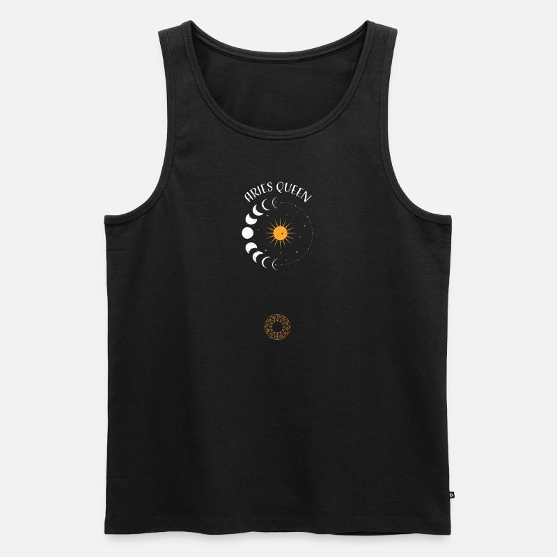 Aries Queen - Astrology - Männer Premium Bio Tank Top - Schwarz