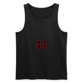 44 Number Years Jersey - Men's Premium Organic Tank Top - black - Front - Michal (187cm)