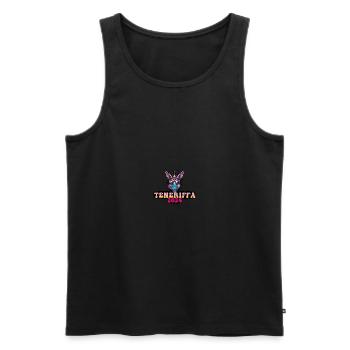 Tenerife 2024 Âne de fête - Débardeur bio Premium Homme - noir - Devant - Michal (187cm)