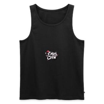 X-Mas Crew - Men's Premium Organic Tank Top - black - Front - AI Model Male 178 light (178cm)