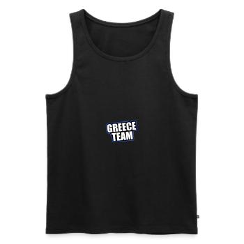 Vacances de voyage de l’équipe Grèce - Débardeur bio Premium Homme - noir - Devant - Michal (187cm)