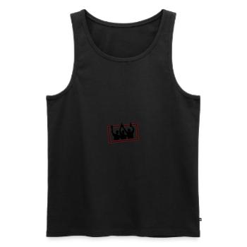 Fête d’équipe - Débardeur bio Premium Homme - noir - Devant - Michal (187cm)