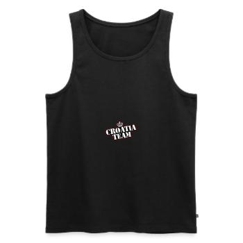 Croatia Team - Men's Premium Organic Tank Top - black - Front - Michal (187cm)
