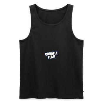 Vacances de voyage de l’équipe Croatie - Débardeur bio Premium Homme - noir - Devant - Michal (187cm)