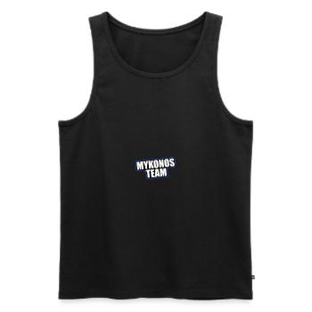 Mykonos Team Travel Holidays - Men's Premium Organic Tank Top - black - Front - Michal (187cm)