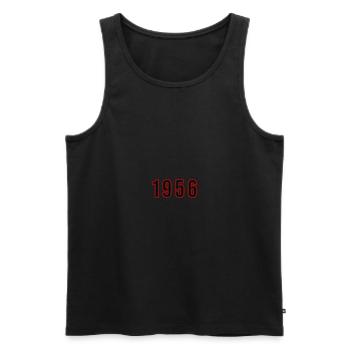 1956 Year Number - Men's Premium Organic Tank Top - black - Front - AI Model Male 178 light (178cm)