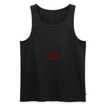 1997 Année Numéro - Débardeur bio Premium Homme - noir - Devant - Michal (187cm)