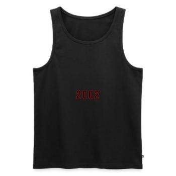2002 Année Numéro - Débardeur bio Premium Homme - noir - Devant - Michal (187cm)