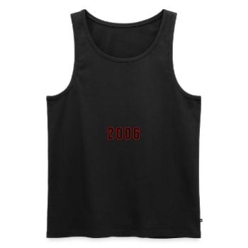 2006 Year Number - Men's Premium Organic Tank Top - black - Front - Michal (187cm)
