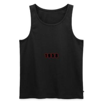 1958 Year Birthday - Men's Premium Organic Tank Top - black - Front - AI Model Male 178 light (178cm)