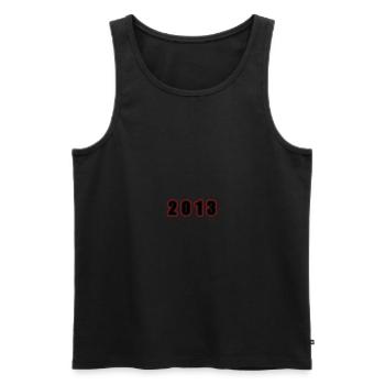 2013 Year Birthday - Men's Premium Organic Tank Top - black - Front - Michal (187cm)