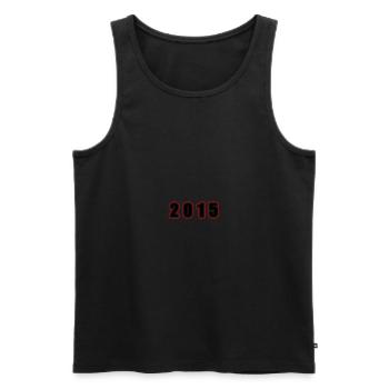 2015 Year Birthday - Men's Premium Organic Tank Top - black - Front - AI Model Male 178 light (178cm)
